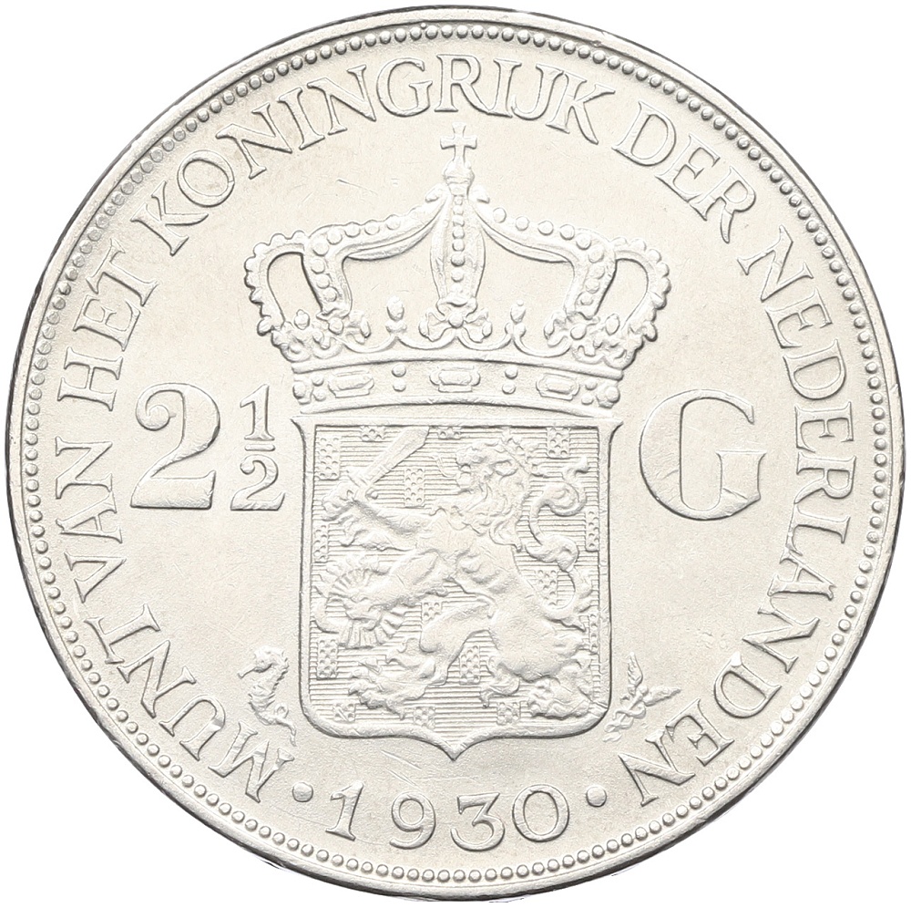 2 1/2 гульдена 1930 года Нидерланды — Фото №1