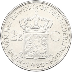 2 1/2 гульдена 1930 года Нидерланды — Фото №1