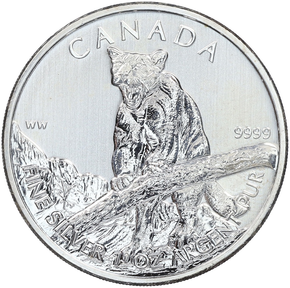 5 долларов 2012 года Канада «Природа Канады — Пума» — Фото №1