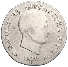 5 лир 1810 года Наполеоновское королевство Италия — Фото №1