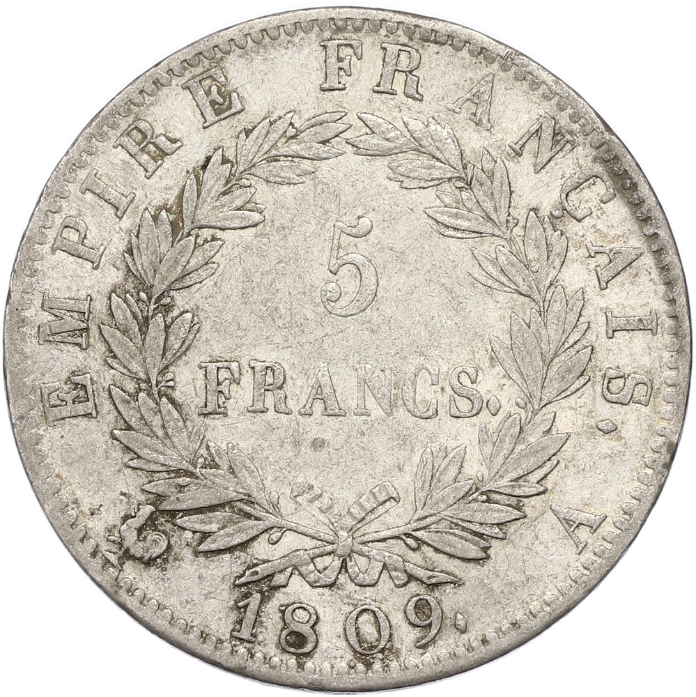 5 франков 1809 года A Франция (Наполеон I) — Фото №1