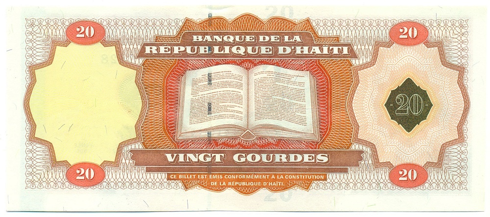 20 гурдов 2001 года Гаити — Фото №2