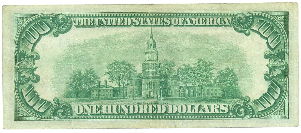 100 долларов 1928 года США (Иллинойс — Чикаго) — Фото №2
