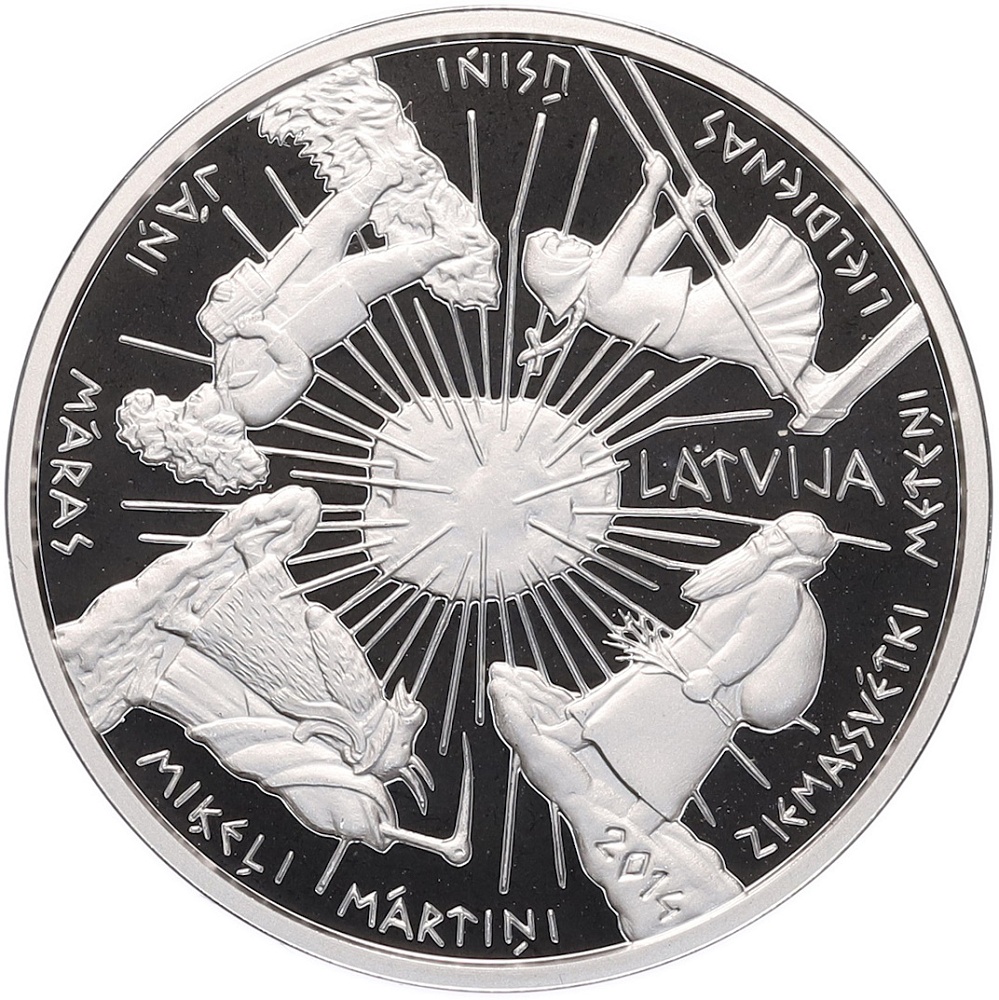 5 евро 2014 года Латвия «Времена года» — Фото №2