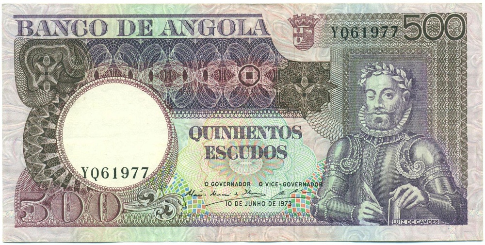 500 эскудо 1973 года Ангола — Фото №1