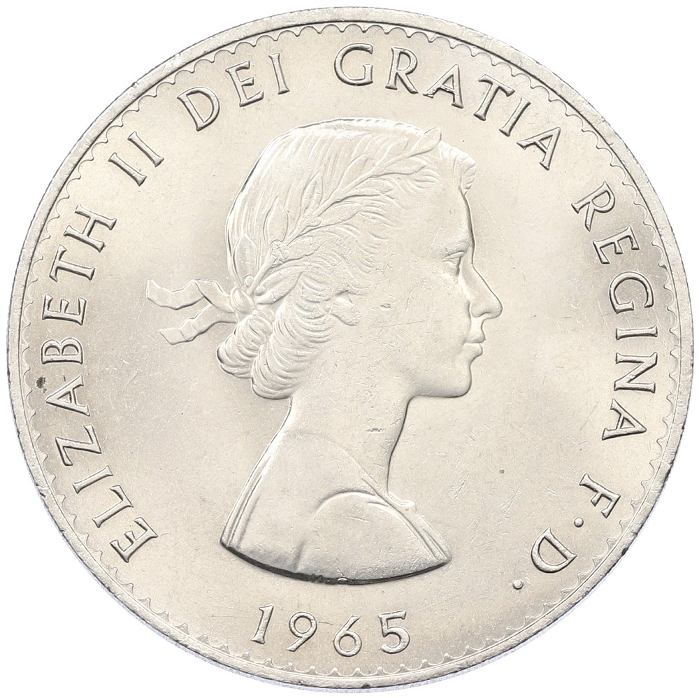 5 шиллингов (1 крона) 1965 года Великобритания «Сэр Уинстон Черчилль» — Фото №2