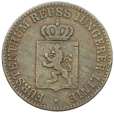 3 пфеннига 1855 года Рейсс-Гера — Фото №1