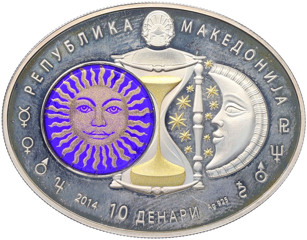 10 денаров 2014 года Македония «Знаки зодиака — Дева» — Фото №2