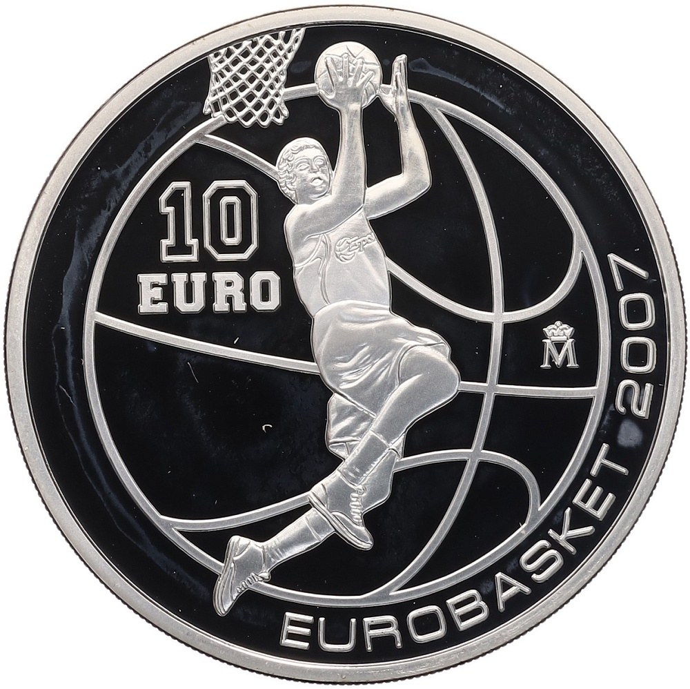 10 евро 2007 года Испания «XXV чемпионат Европы по баскетболу» — Фото №1