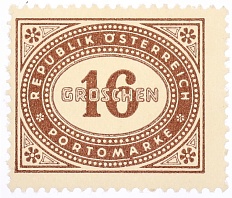 Почтовая марка 16 грошей 1947 года Австрия — Фото №1