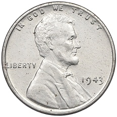 1 цент 1943 года США — Фото №1