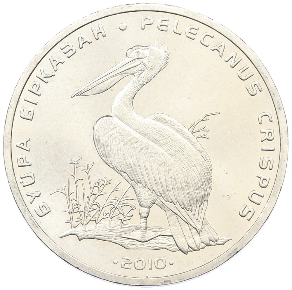 50 тенге 2010 года Казахстан «Красная книга — Кудрявый пеликан» — Фото №1