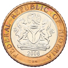 2 найры 2006 года Нигерия — Фото №2