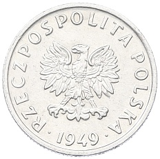 5 грошей 1949 года Польша — Фото №2
