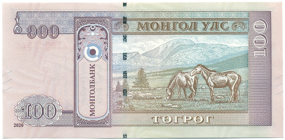 100 тугриков 2020 года Монголия — Фото №2