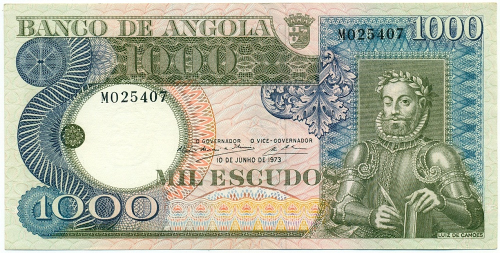 1000 эскудо 1973 года Ангола — Фото №1