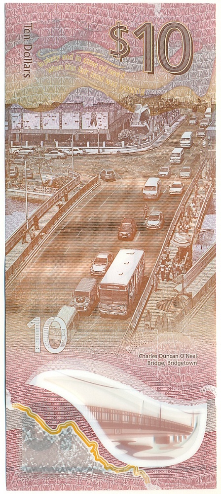 10 долларов 2022 года Барбадос — Фото №2