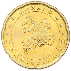 20 евроцентов 2001 года Монако — Фото №1