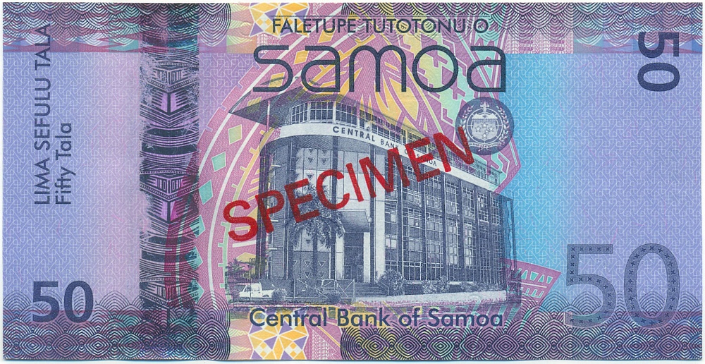 50 тала 2017 года Самоа (ОБРАЗЕЦ) — Фото №2