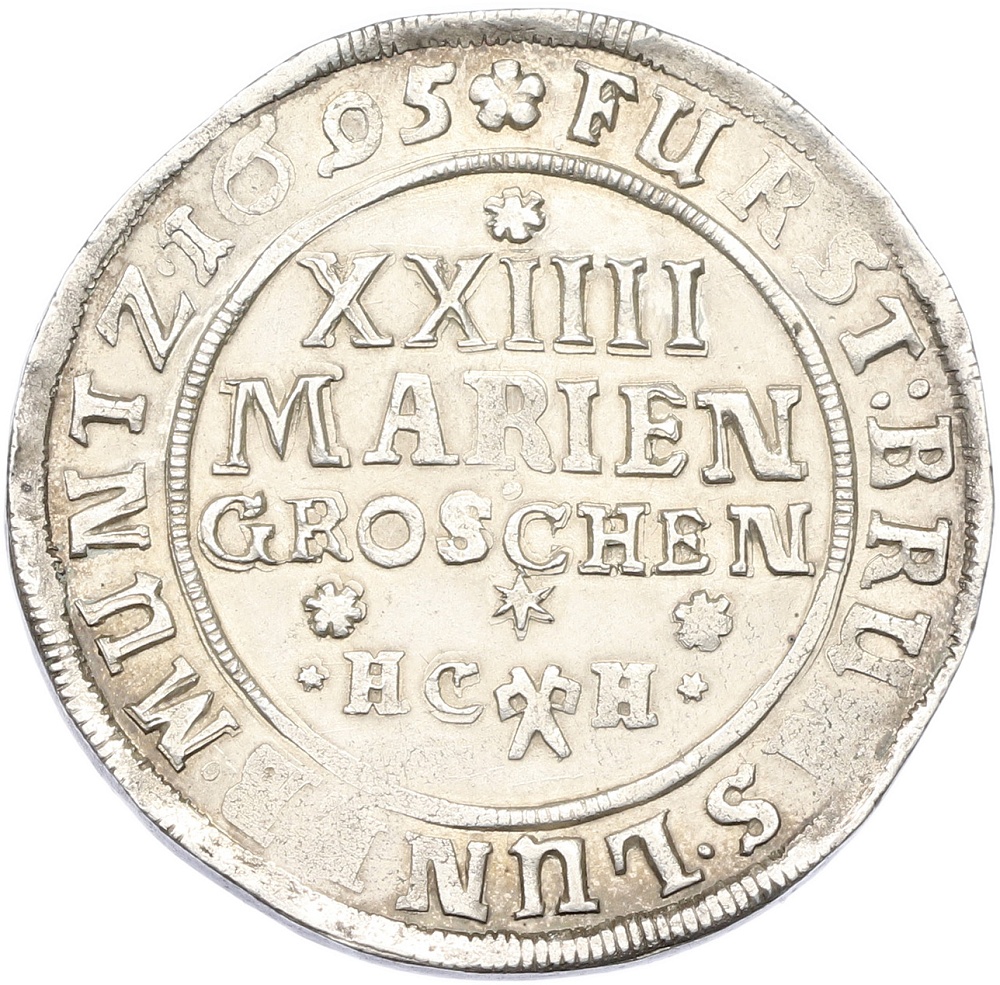 2/3 талера 1695 года Брауншвейг-Вольфенбюттель — Фото №2