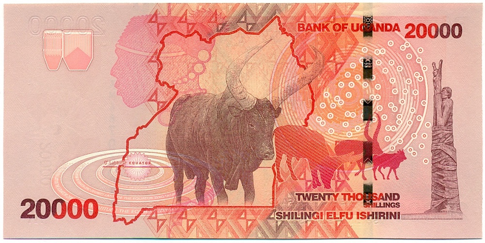 20000 шиллингов 2010 года Уганда — Фото №2