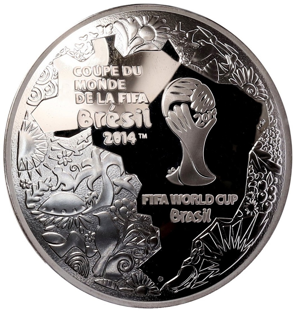 10 евро 2014 года Франция «Чемпионат мира по футболу в Бразилии 2014» — Фото №1