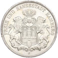 3 марки 1912 года Германия (Гамбург) — Фото №1