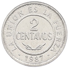 2 сентаво 1987 года Боливия — Фото №1