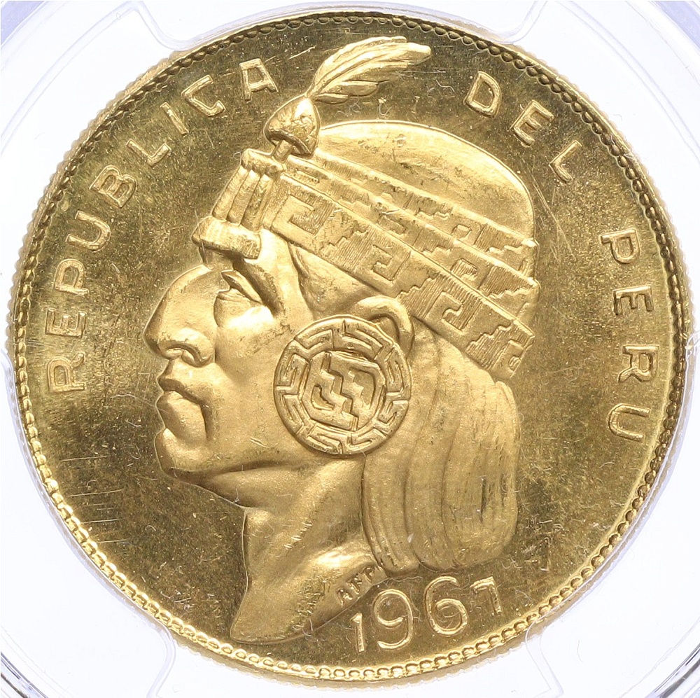 50 солей 1967 года Перу — в слабе PCGS (MS64) — Фото №1