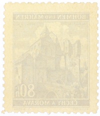 Почтовая марка 80 геллеров 1940 года Богемия и Моравия — Фото №2