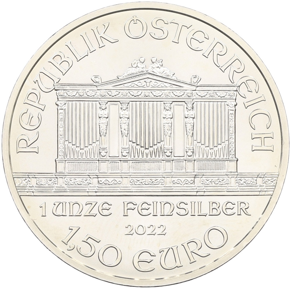 1.50 евро 2022 года Австрия «Венская филармония» — Фото №2