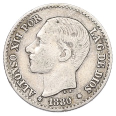 50 сентимо 1880 года Испания — Фото №1