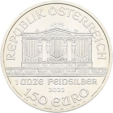 1.50 евро 2022 года Австрия «Венская филармония» — Фото №2