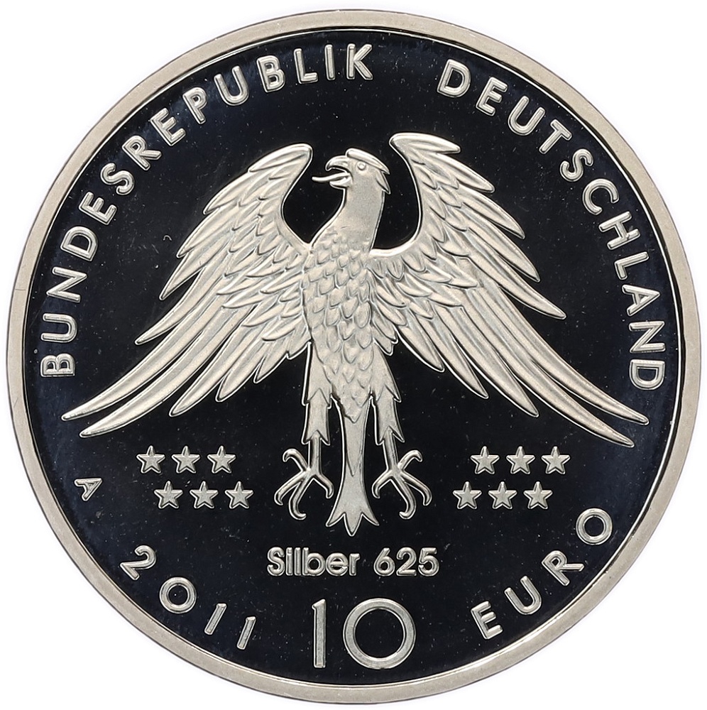 10 евро 2011 года A Германия «150 лет открытию Археоптерикса» — Фото №2