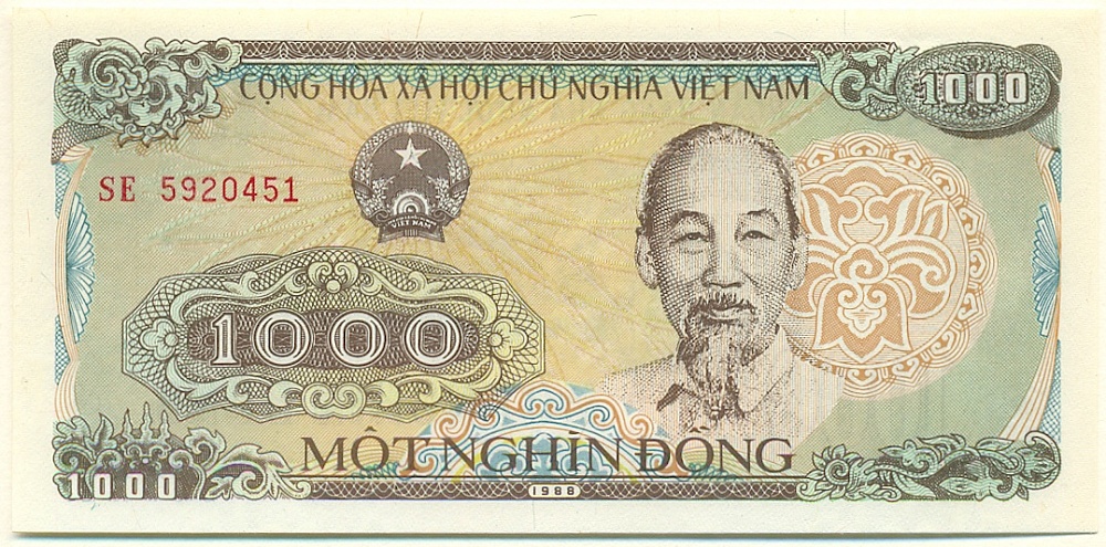 1000 донг 1988 года Вьетнам — Фото №1