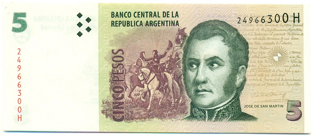 5 песо 2012 года Аргентина — Фото №1