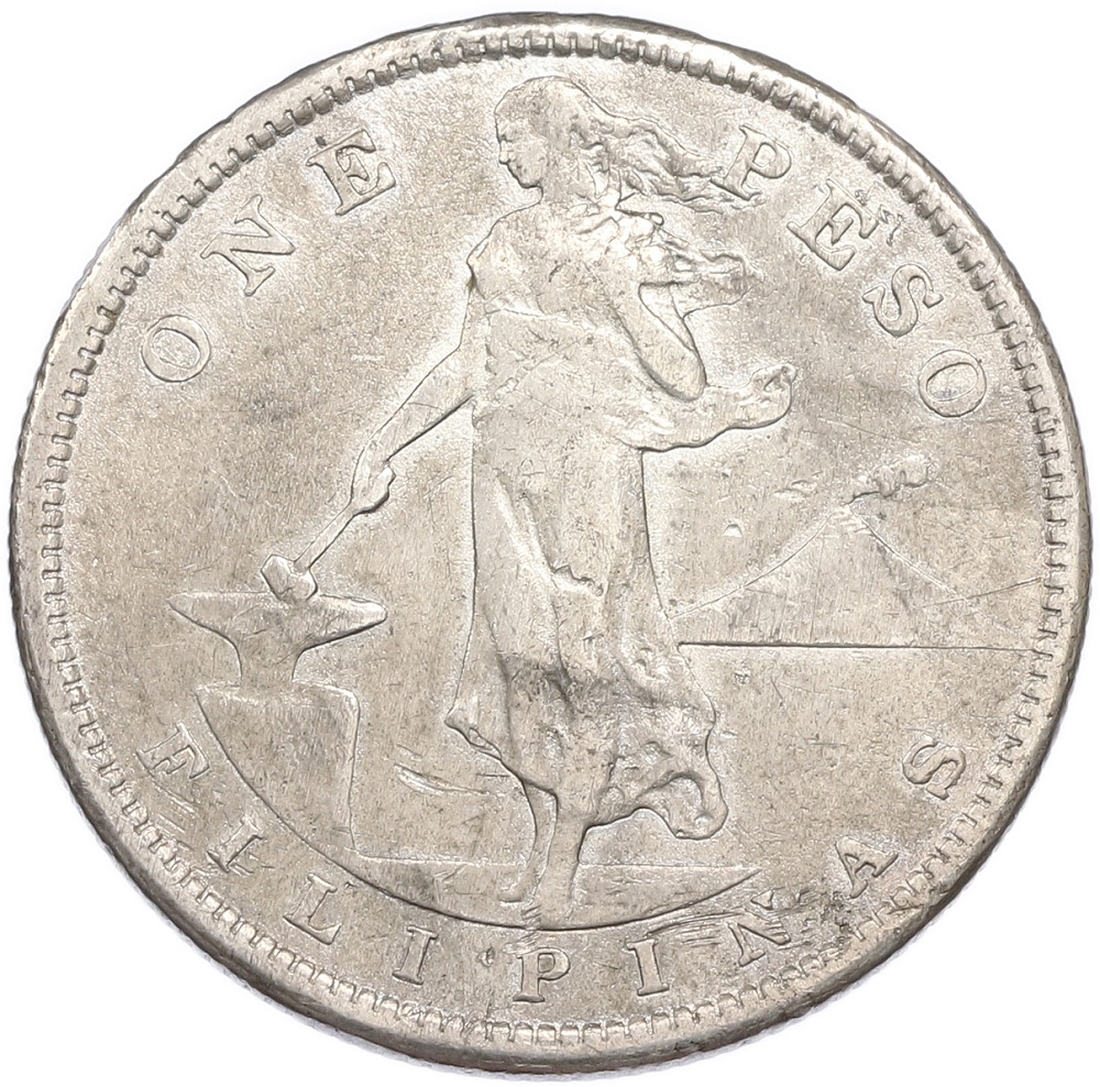1 песо 1907 года Филиппины (Администрация США) — Фото №1