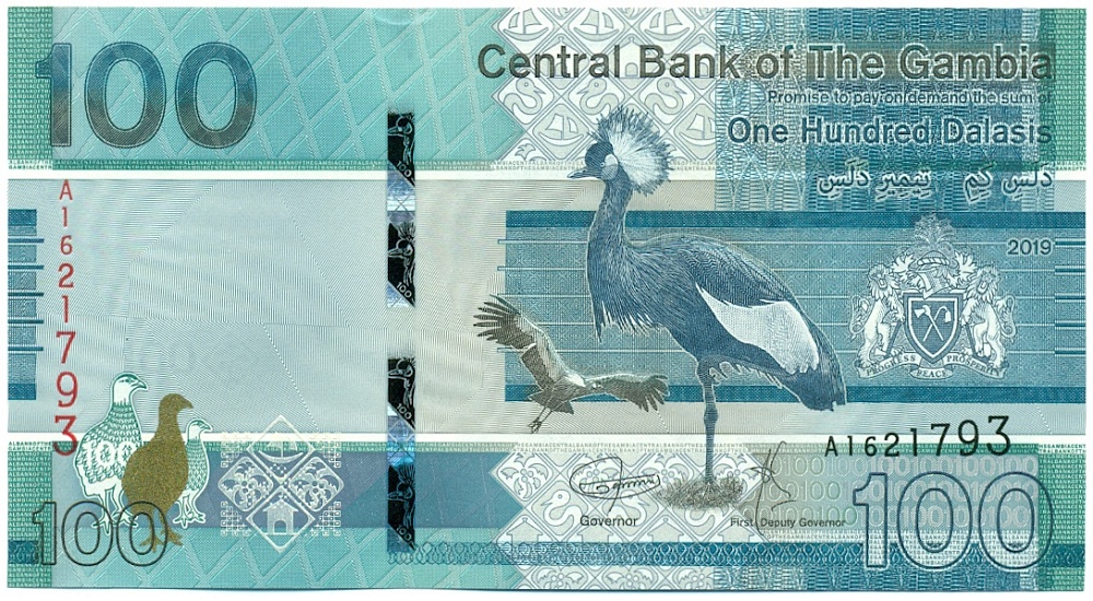 100 даласи 2019 года Гамбия — Фото №1