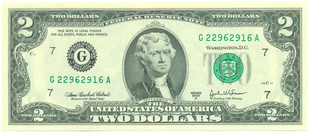 2 доллара 2003 года США — Фото №1