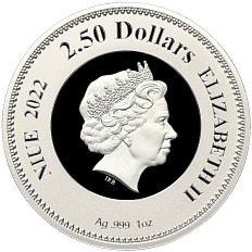 2.50 доллара 2022 года Ниуэ «Правление Елизаветы II» — Фото №2