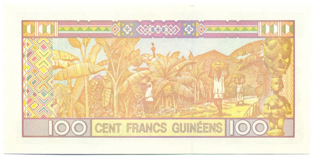 100 франков 2012 года Гвинея — Фото №2