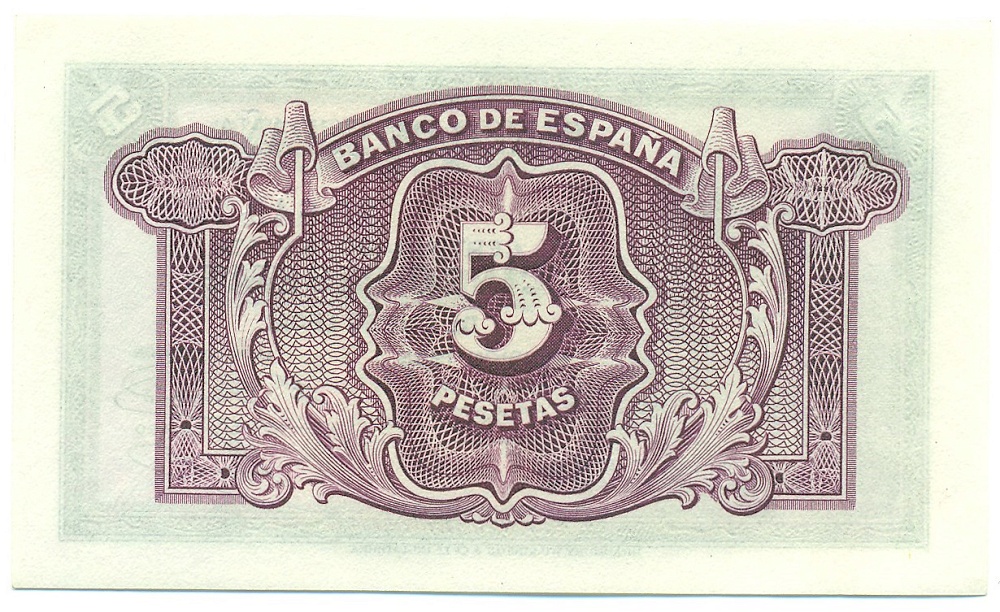 5 песет 1935 года Испания — Фото №2