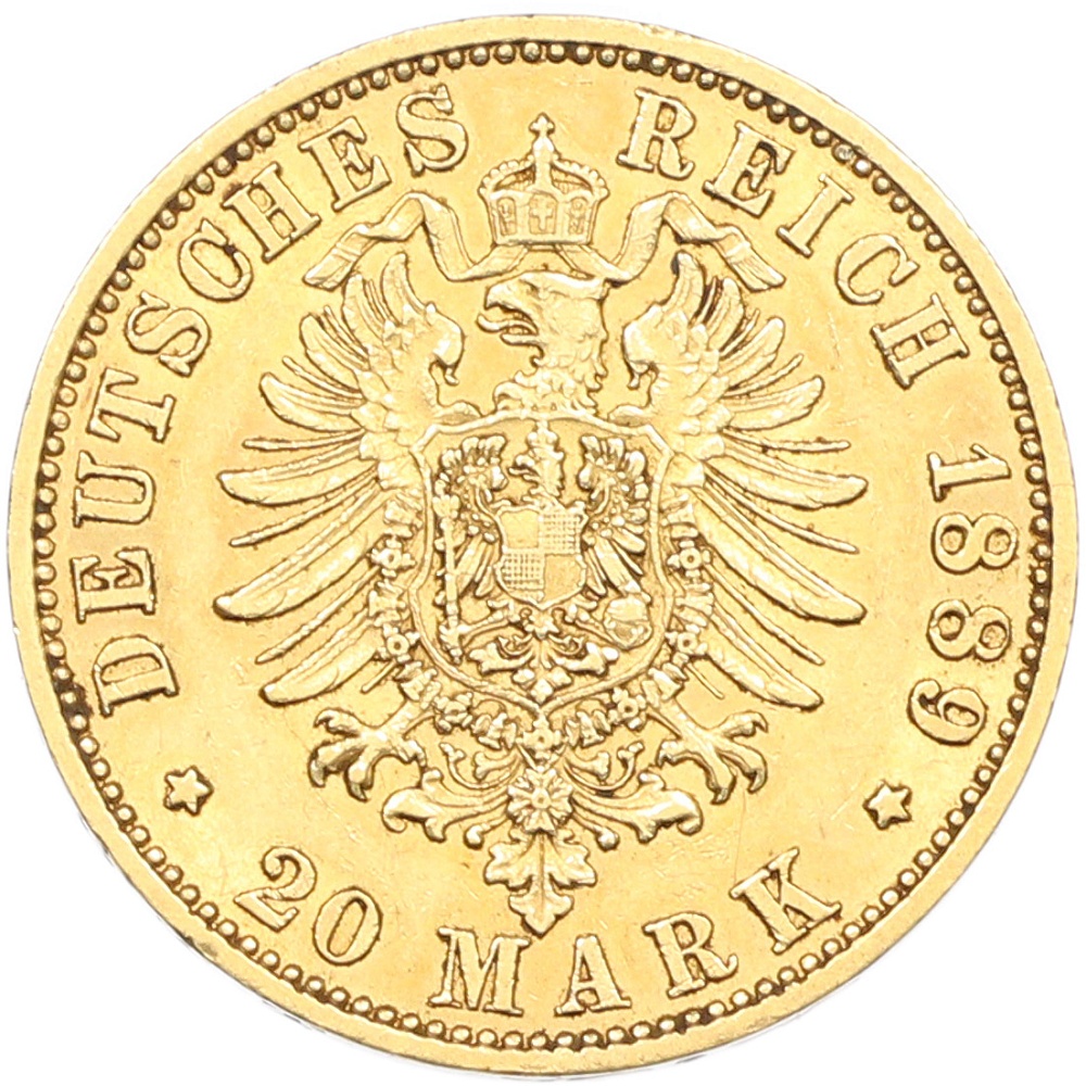 20 марок 1889 года Германия (Пруссия) — Фото №2