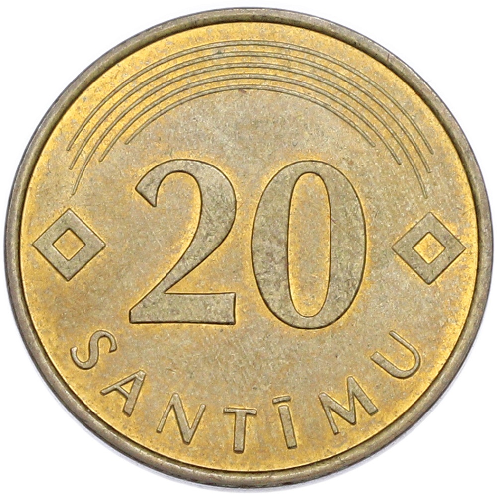 20 сантимов 2007 года Латвия — Фото №2