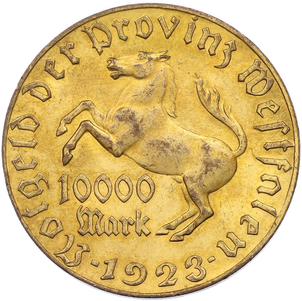10000 марок 1923 года Германия — Вестфалия (Нотгельд) — Фото №1