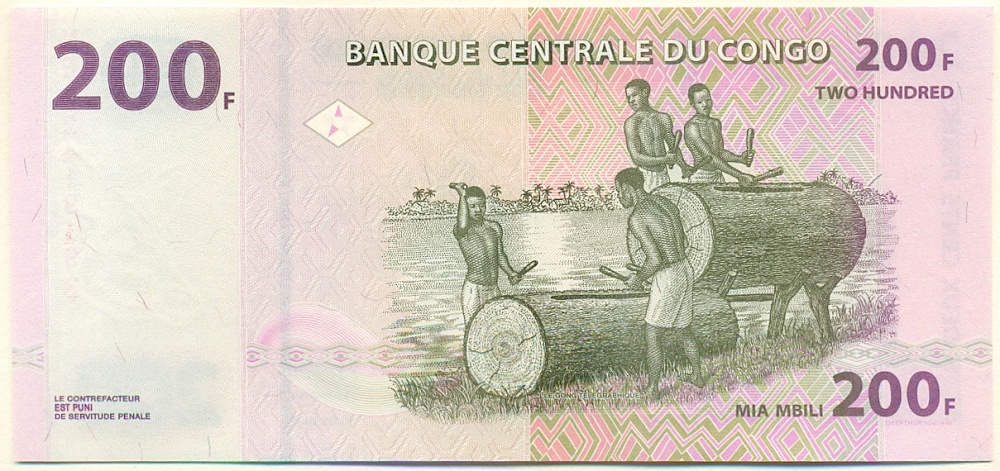 200 франков 2022 года Конго (ДРК) — Фото №2