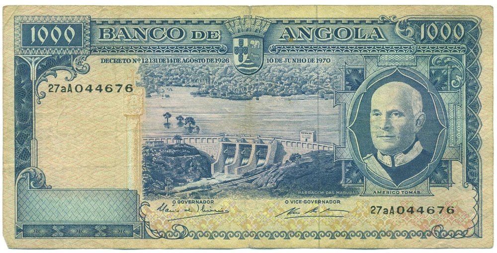 1000 эскудо 1970 года Ангола — Фото №1