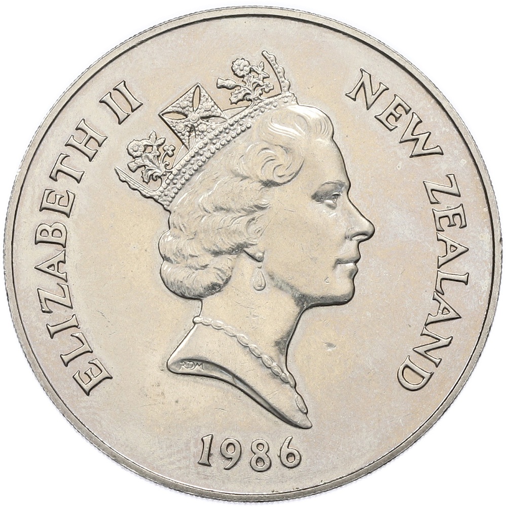 1 доллар 1986 года Новая Зеландия «Птицы Новой Зеландии — Какапо» — Фото №2